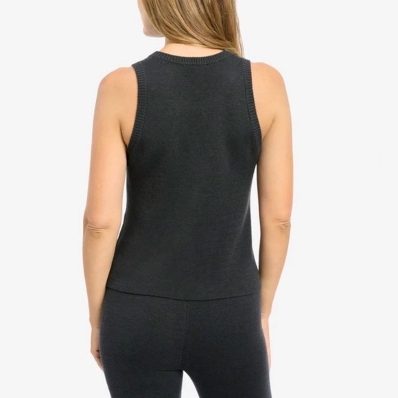 NWT Splendid Isla Reversible Black/Grey Sleeveless Sweater Tank Cashmere Blend - Picture 2 of 6